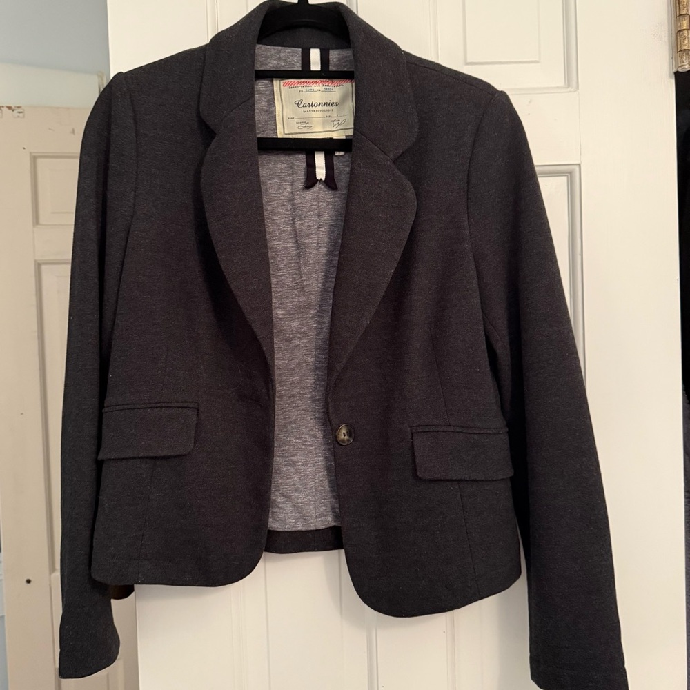NWOT! Anthropologie Women's Dark Gray Blazer